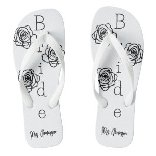 Tongs Bride Flip=Flops avec nom personnalisé