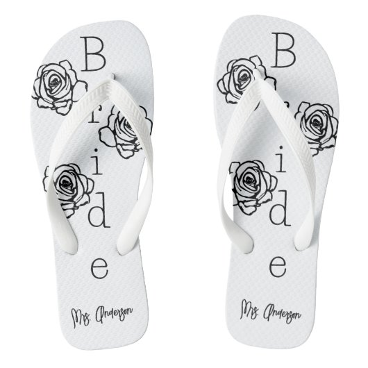 Tongs Bride Flip=Flops avec nom personnalisé (Semelle)