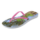 Tongs Bride Palm Trees Ciel bleu (Incliné)
