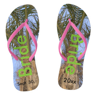 Tongs Bride Palm Trees Ciel bleu