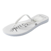 Tongs BRIDE White Princesse Mariage robe Gown Flip Flops (Incliné)