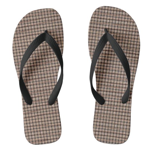 Tongs Brûlons Abstraits Rustiques Tan Brown Tan Tan Flip (Semelle)