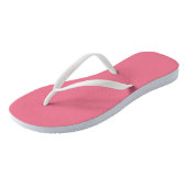 Tongs Bubblegum rose couleur solide Impression, Rouge ro (Incliné)