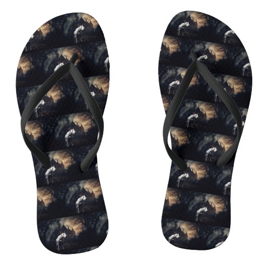 Tongs Bull Terrier Halloween effroi (Semelle)