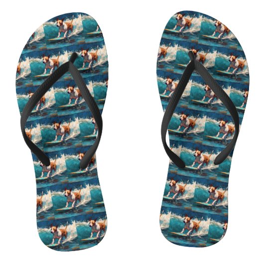 Tongs Bull Terrier Plage Surf Peinture (Semelle)