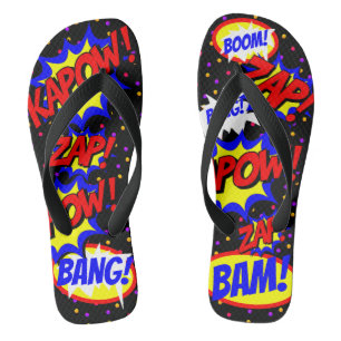 Tongs Bulles de texte personnalisées pour bandes dessiné