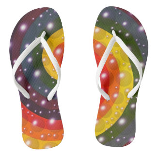 Tongs Bulles et perles Rainbow Swirl FlipFlops