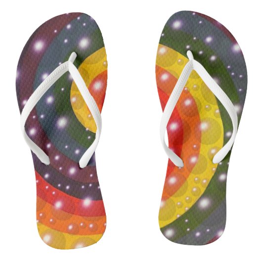 Tongs Bulles et perles Rainbow Swirl FlipFlops (Semelle)