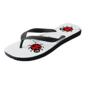Tongs Bumblebee et Ladybird Motif Flip Flops (Incliné)