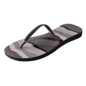 Tongs Burgundy, rose et violet rayures ondulées (Incliné)