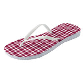Tongs Burgundy White Plaid Pattern (Incliné)