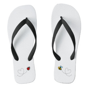 Tongs Busy Bumblebee & Ladybird Motif