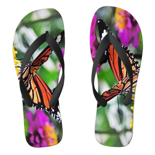 Tongs Butterfly on Flowers #2 (Semelle)