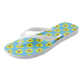 Tongs Cabot jaune et bleu printemps (Incliné)