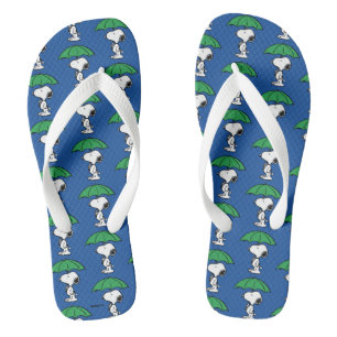Tongs cacahuètes Parapluie vert Snoopy