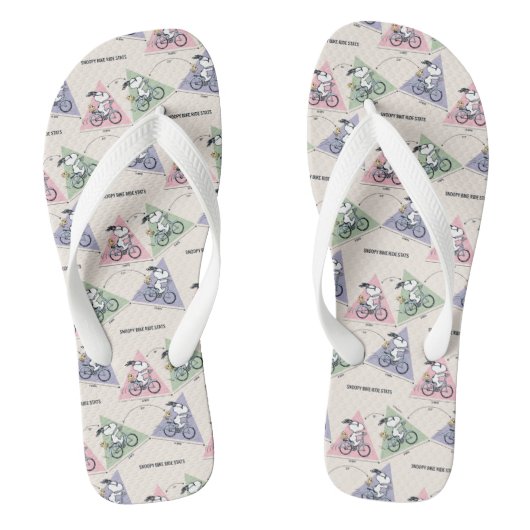 Tongs cacahuètes | Snoopy Bike Ride Stats (Semelle)