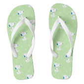 Tongs cacahuètes | Snoopy Green Deco Dreams Motif (Semelle)