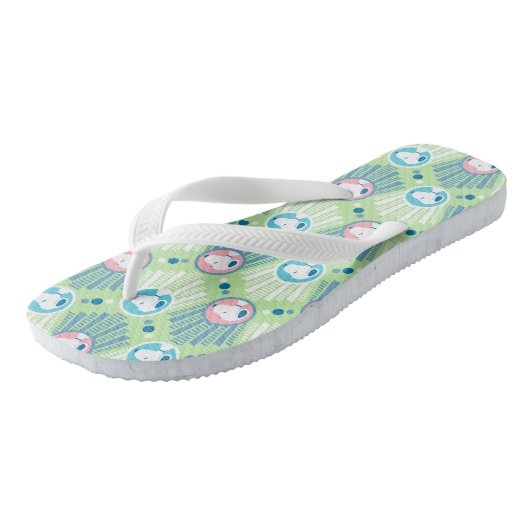 Tongs cacahuètes | Snoopy Mint Green Deco Dreams Motif (Incliné)