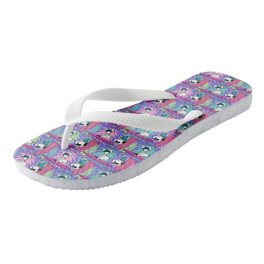 Tongs cacahuètes | Snoopy Purple Surf Motif (Incliné)