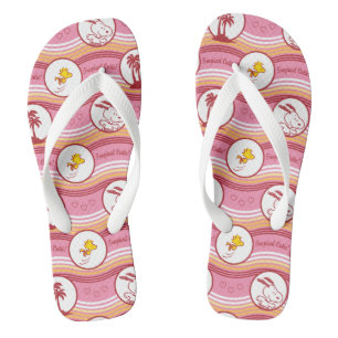 Tongs cacahuètes Snoopy & Woodstock Tropical Cutie
