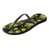 Tongs Caché en rose, jaune et vert (Incliné)