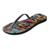 Tongs Cactus stylisé Sandales Funky (Incliné)