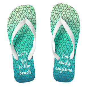 Tongs Cadres défilants Turquoise Ombre