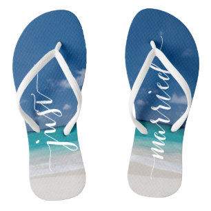 Tongs Calligraphie Mariée Plage Mariage Flip Flops