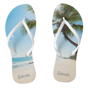 Tongs Calme Plage Calme Palm Tree Flip Flops