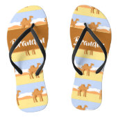 Tongs Camels standing in the desert pattern (Semelle)