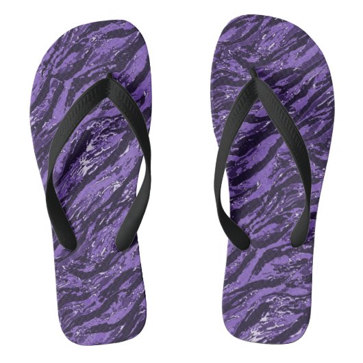Tongs Camo à rayures violettes (Semelle)
