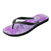 Tongs Camo Abstrait tendance rose violet bleu (Incliné)