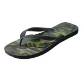Tongs Camo Été Vert Brown Tan Sandales Flip Flops  (Incliné)