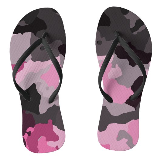Tongs camo rose et gris (Semelle)