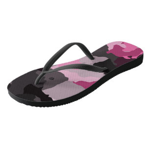 Tongs camo rose et gris