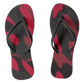 Tongs camo rouge et noir (Semelle)