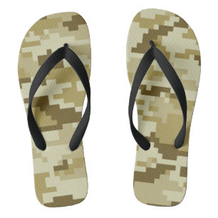 Tongs Camouflage 8 bits pour désert numérique / Camo