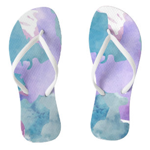 Tongs Camouflage bleu violet