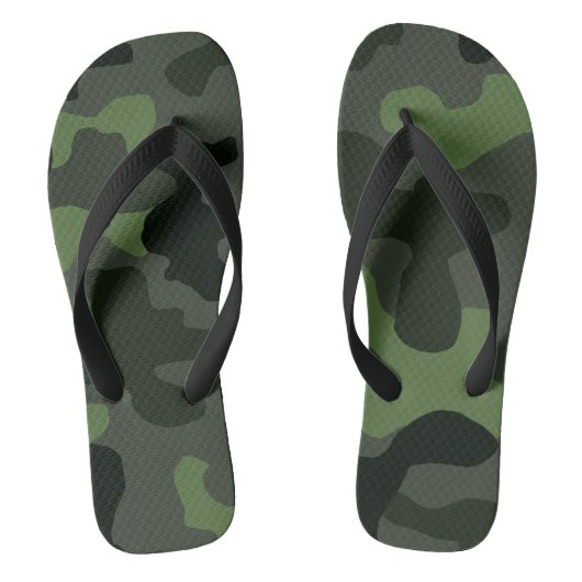 Tongs camouflage gris vert foncé no.14 imprimer (Semelle)