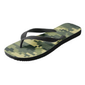 Tongs Camouflage numérique en bois à 8 bits / Camo (Incliné)