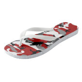 Tongs Camouflage rouge et gris, Militaire, Armée (Incliné)