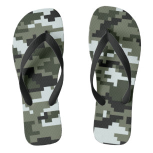 Tongs Camouflage urbain numérique à 8 bits / Camo