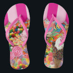 Tongs Candy Super Sweet Glace Cream Funny<br><div class="desc">Candy Sweet sixteen Ice Cream drôles tongs flops.</div>