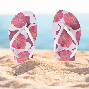 Tongs Canna Tropicanna Feuilles en rose