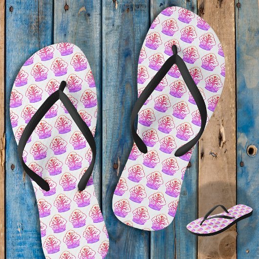 Tongs Caraïbes CHEMIS-TREE plage arbre blanc noir