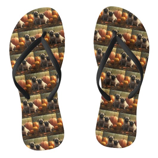 Tongs Carlin Chiot Automne Citrouille de plaisir (Semelle)