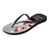 Tongs Cartoon père Noël et Rudolf (Incliné)