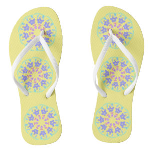 Tongs cercle à motifs amusant et lumineux