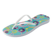 Tongs Cercles bleus funky Flip Flops (Incliné)