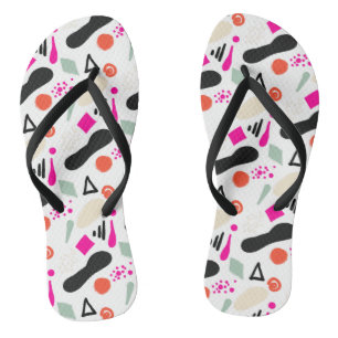 Tongs Cercles modernes abstraits sans couture points amu